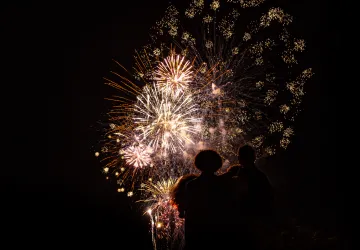Fuegos artificiales, la isla de Oléron y la cuenca de Marennes
