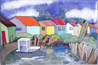 Exposition d'émail sur cuivre - Chantal Birgi_Saint-Trojan-les-Bains