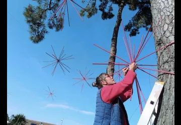 Anémochores - Installation artistique de Marie-Hélène Richard_Le Grand-Village-Plage