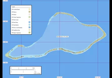 Atoll Mururoa, carte de Peter Minton