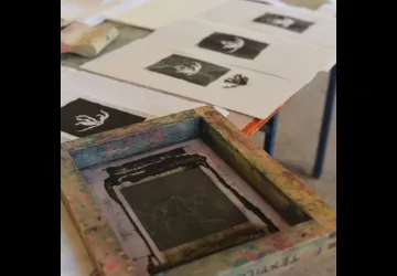 Atelier sérigraphie avec Alice Leblanc Laroche_Saint-Denis-d'Oléron